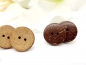 Preview: Kokos Knopf Ohrstecker Holz Natur Maserung Wald